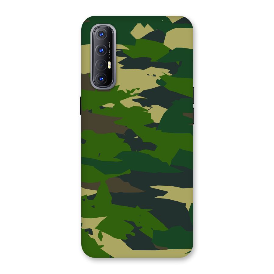 Green Camouflage Army Back Case for Reno3 Pro