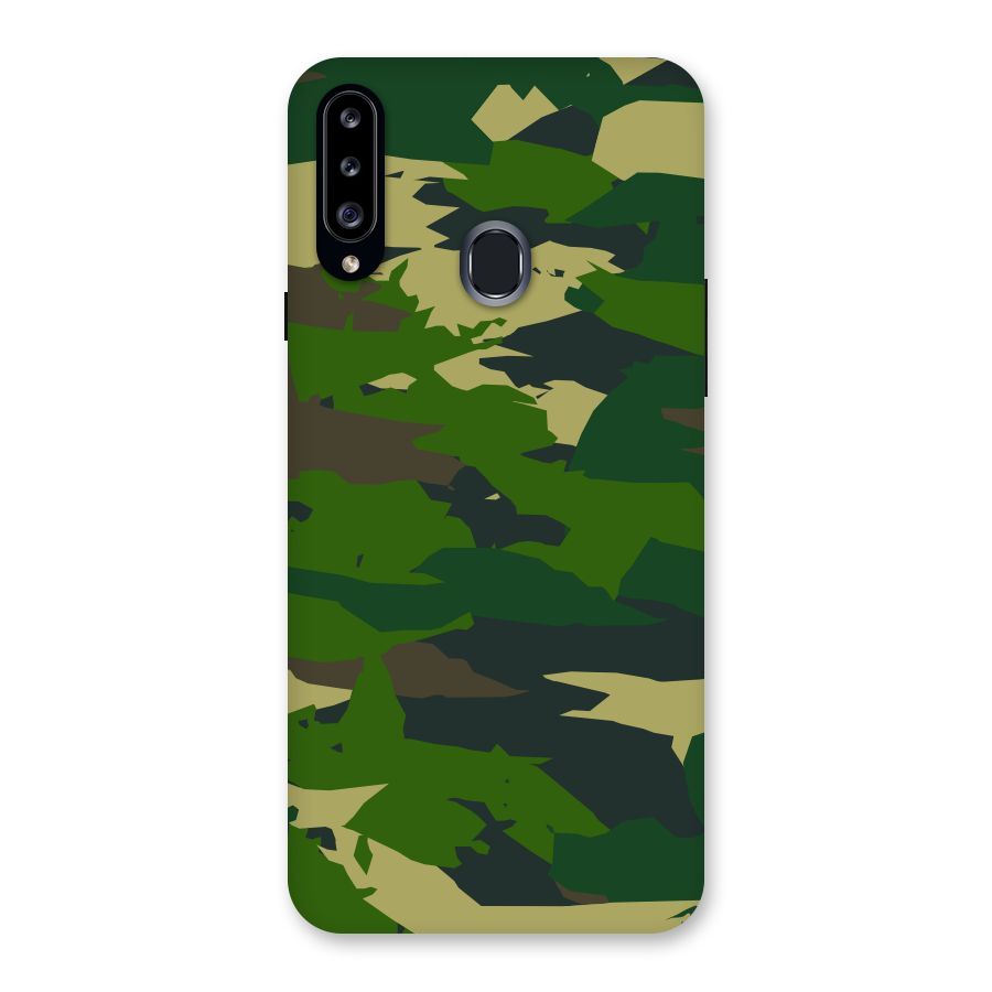 Green Camouflage Army Back Case for Samsung Galaxy A20s