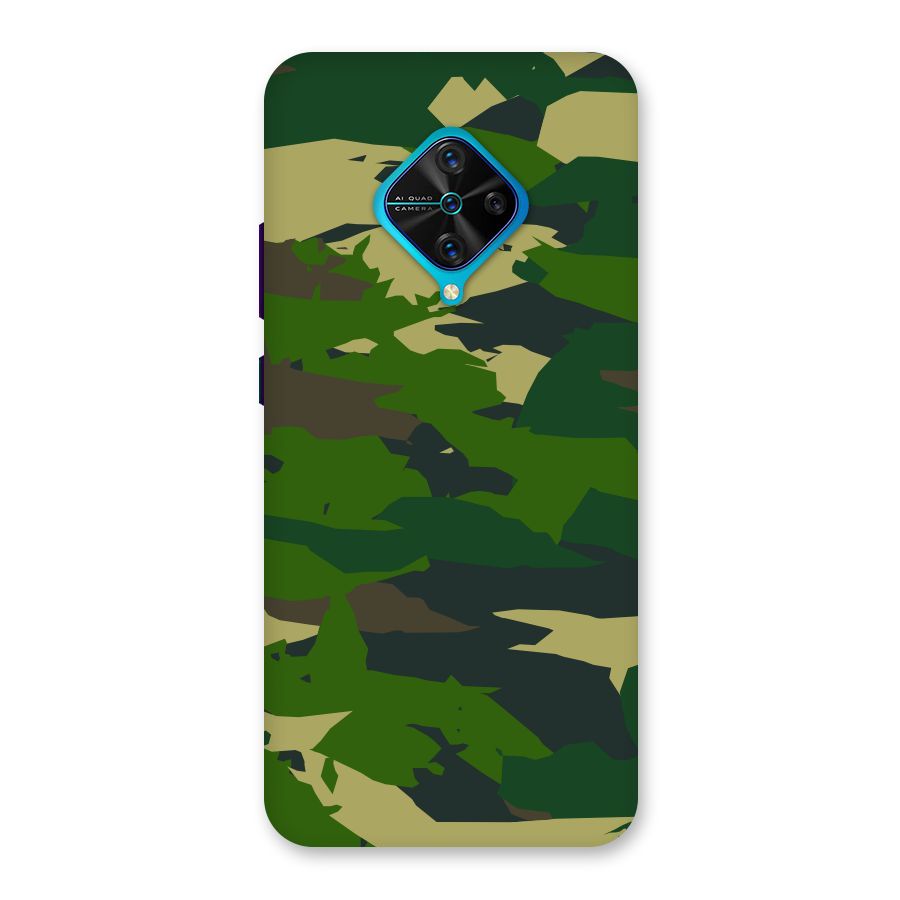 Green Camouflage Army Back Case for Vivo S1 Pro