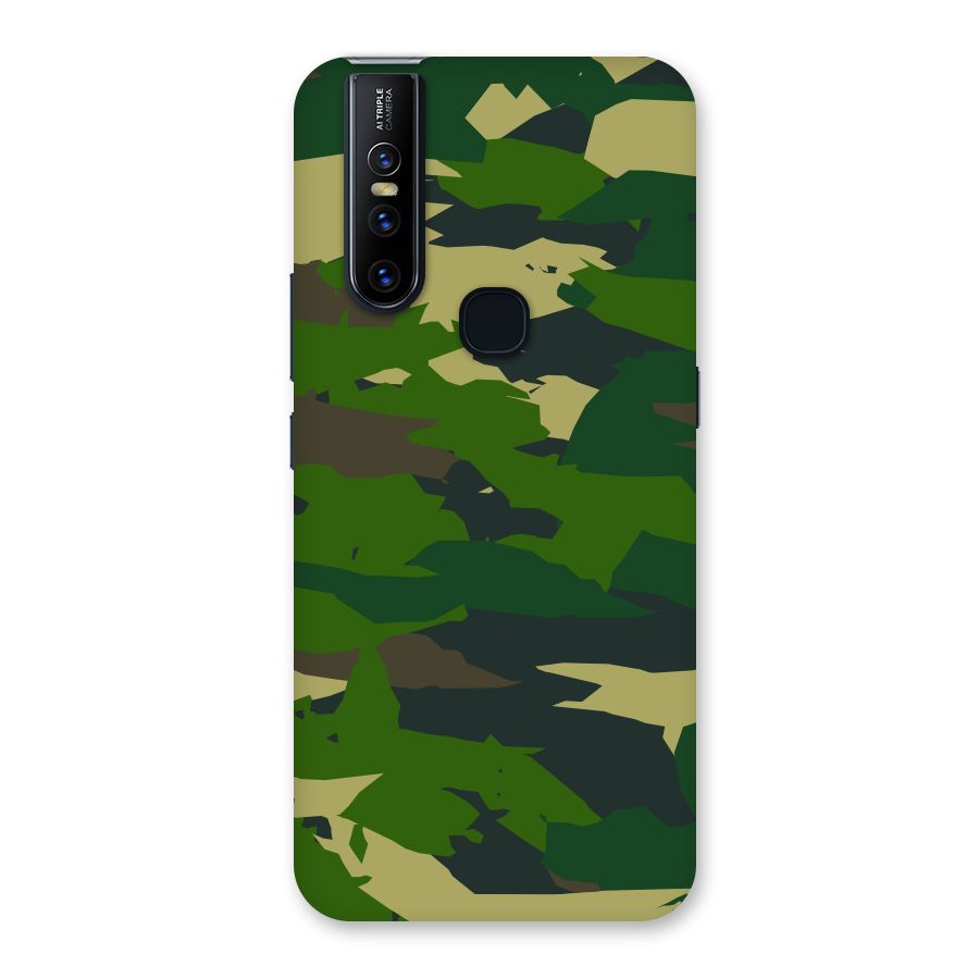 Green Camouflage Army Back Case for Vivo V15