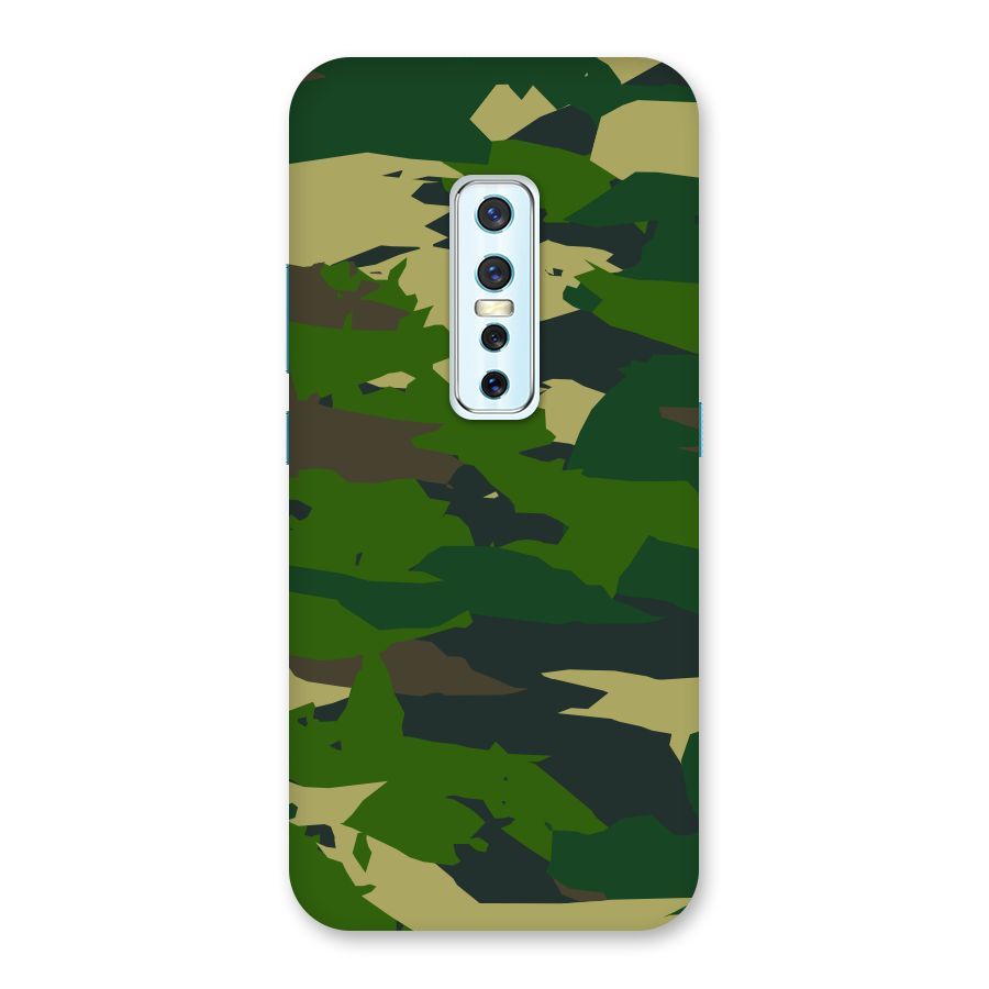 Green Camouflage Army Back Case for Vivo V17 Pro