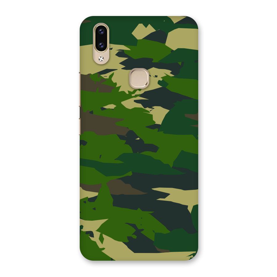 Green Camouflage Army Back Case for Vivo V9 Youth