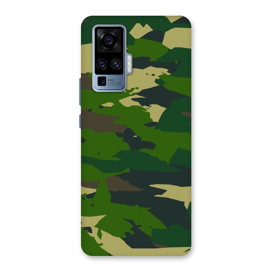 Green Camouflage Army Back Case for Vivo X50 Pro