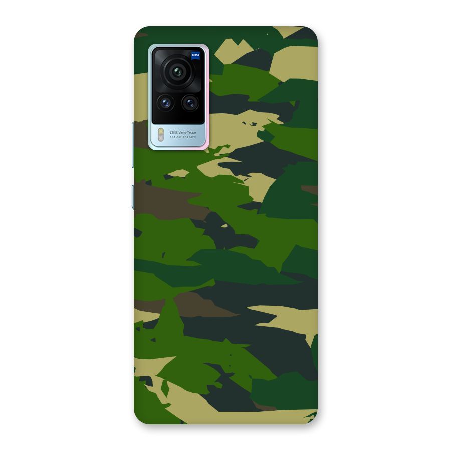Green Camouflage Army Back Case for Vivo X60 Pro
