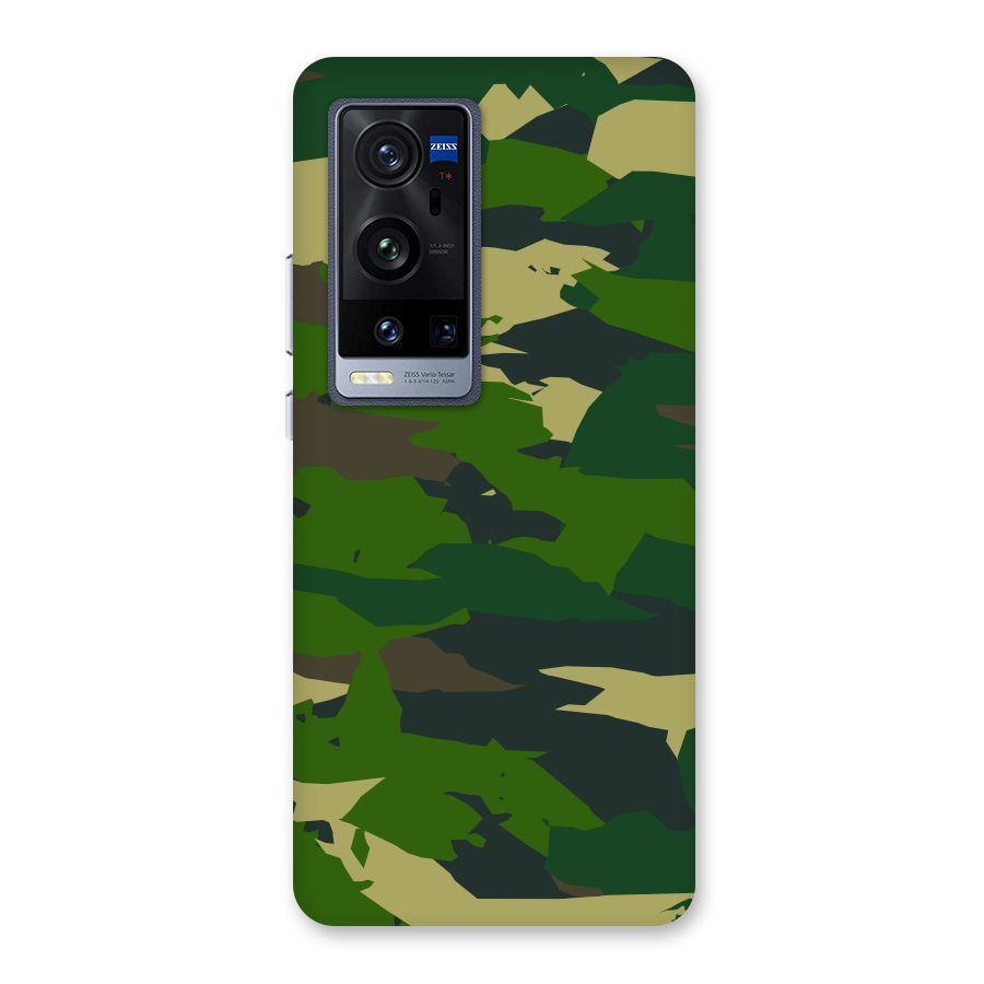 Green Camouflage Army Back Case for Vivo X60 Pro Plus