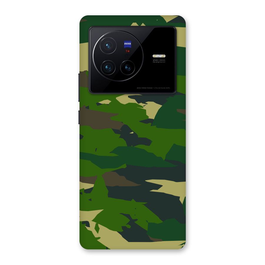 Green Camouflage Army Back Case for Vivo X80