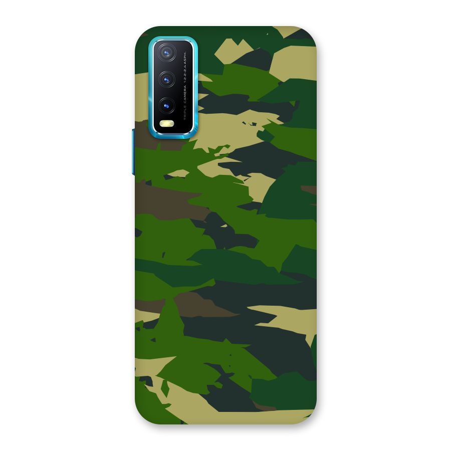 Green Camouflage Army Back Case for Vivo Y20