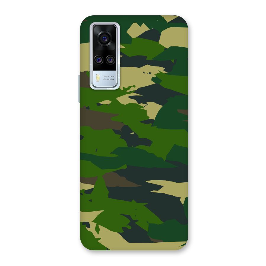 Green Camouflage Army Back Case for Vivo Y31