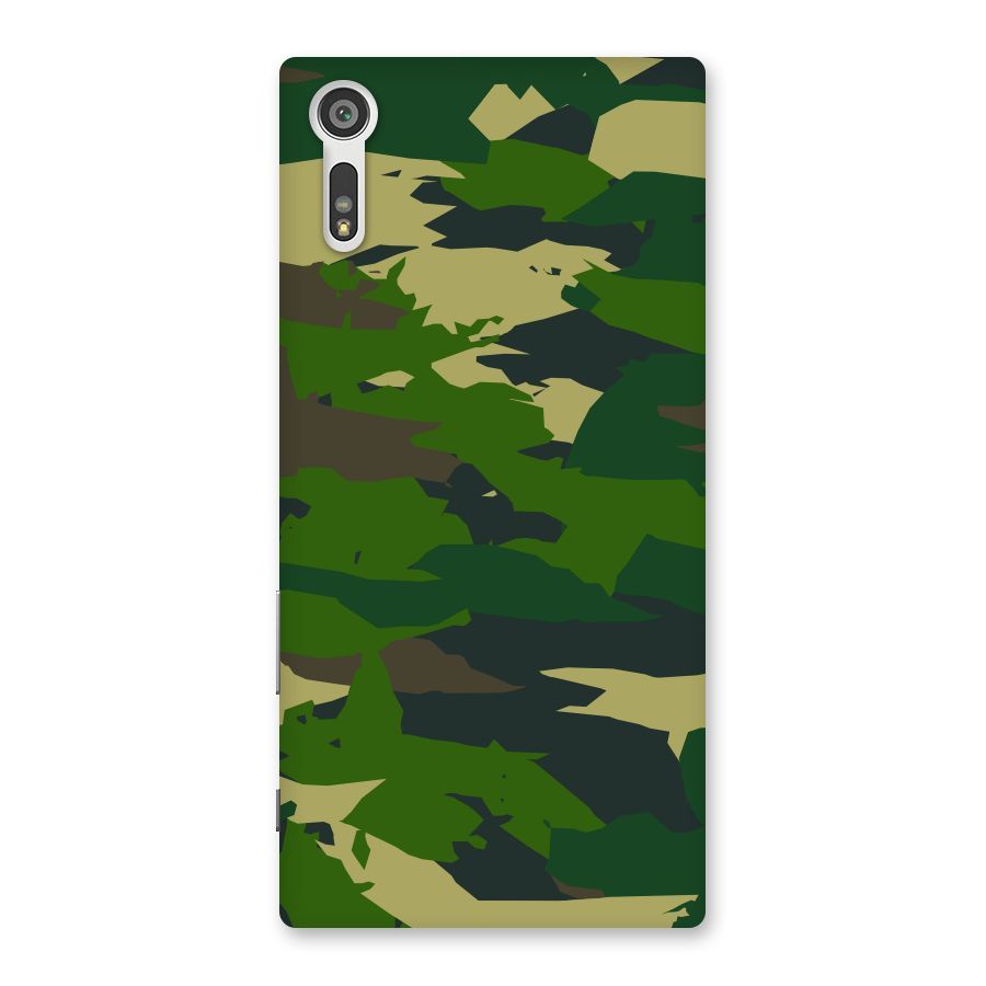 Green Camouflage Army Back Case for Xperia XZ