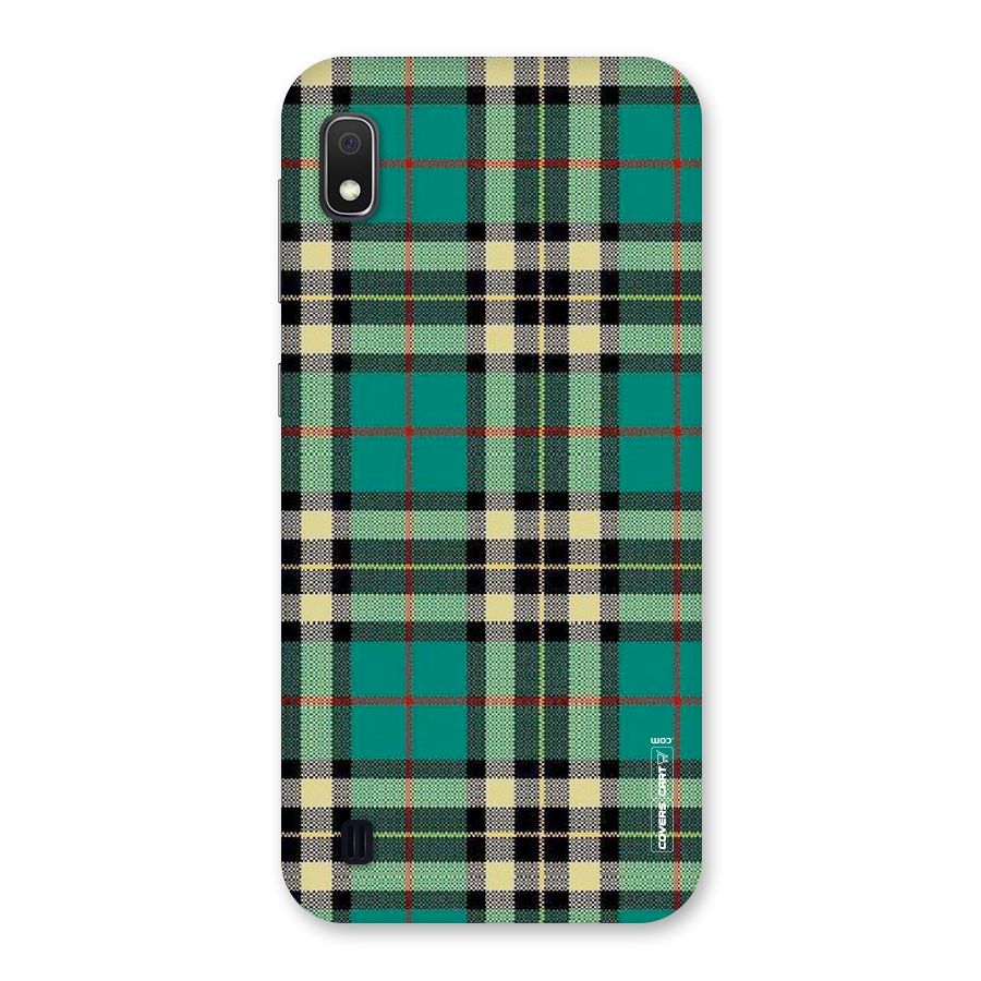 Green Check Back Case for Galaxy A10
