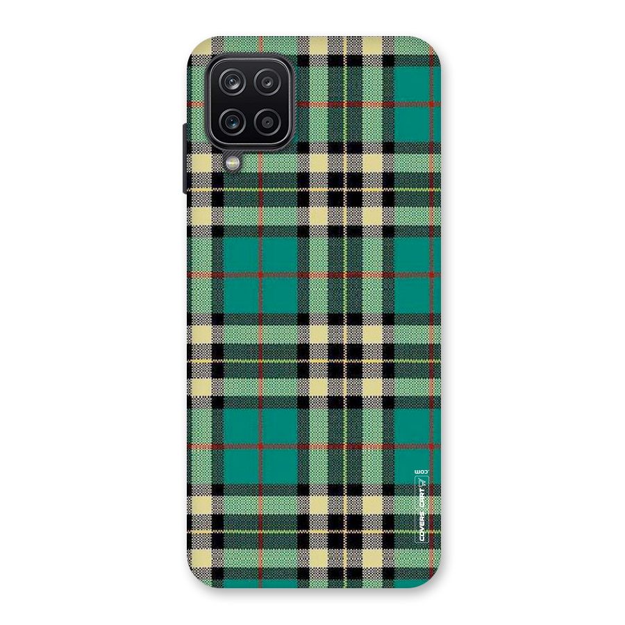 Green Check Back Case for Galaxy A12