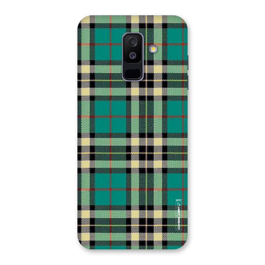 Green Check Back Case for Galaxy A6 Plus