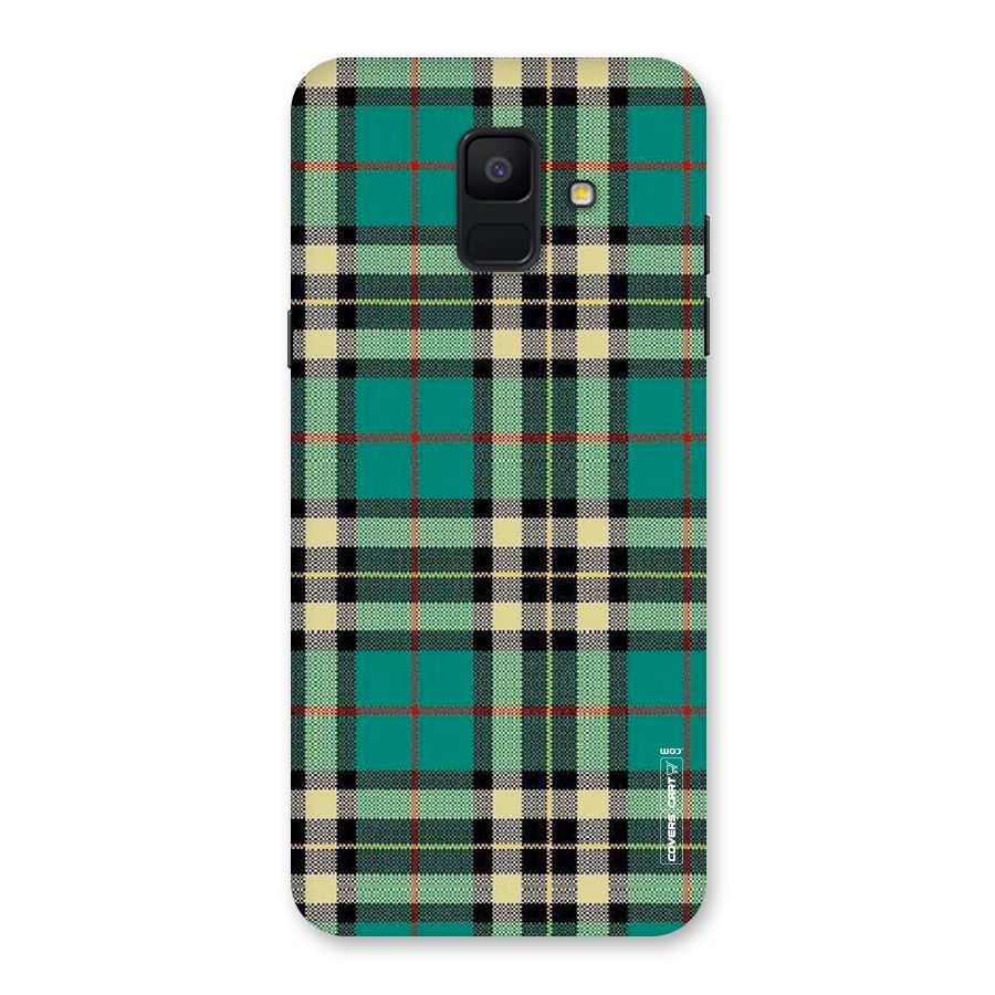 Green Check Back Case for Galaxy A6 (2018)