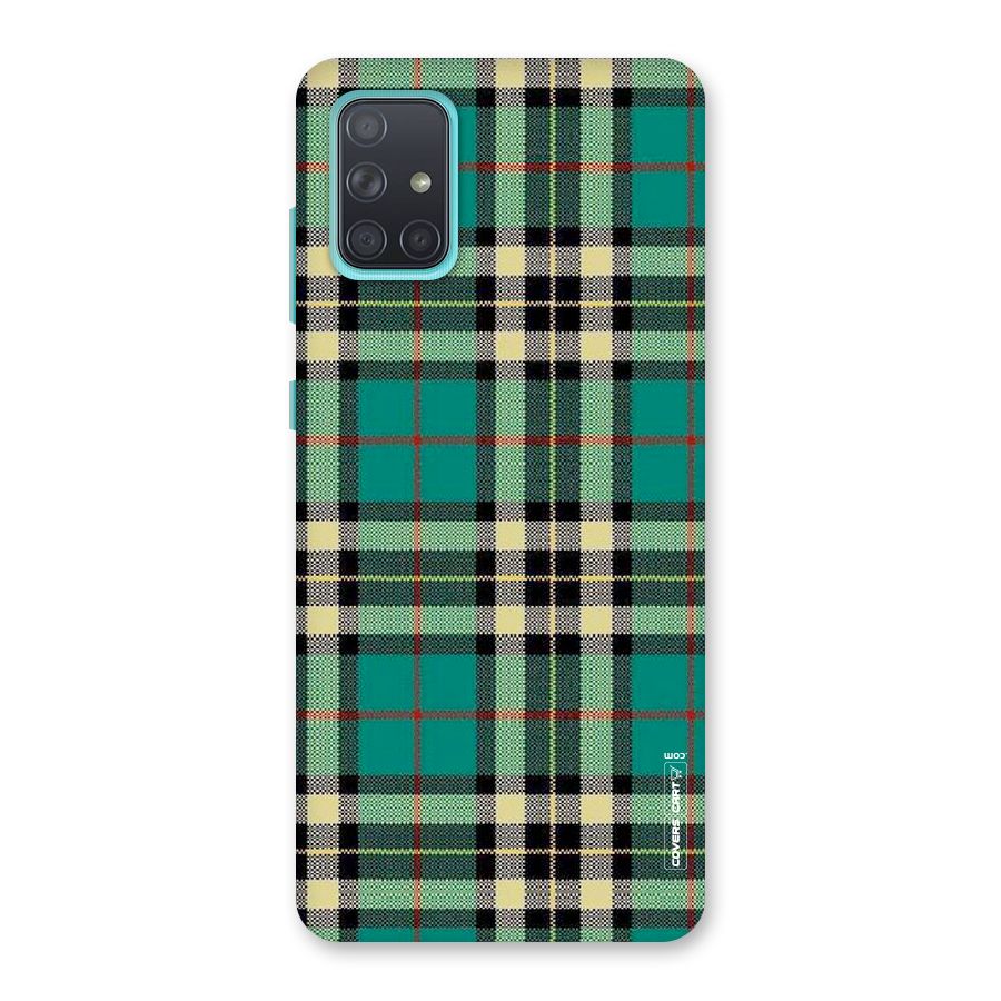 Green Check Back Case for Galaxy A71