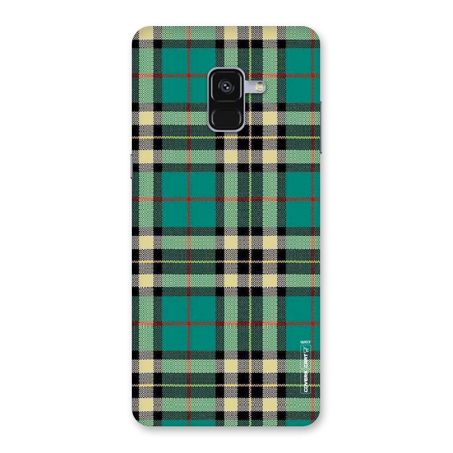 Green Check Back Case for Galaxy A8 Plus