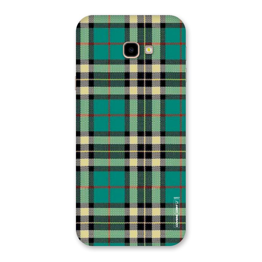 Green Check Back Case for Galaxy J4 Plus