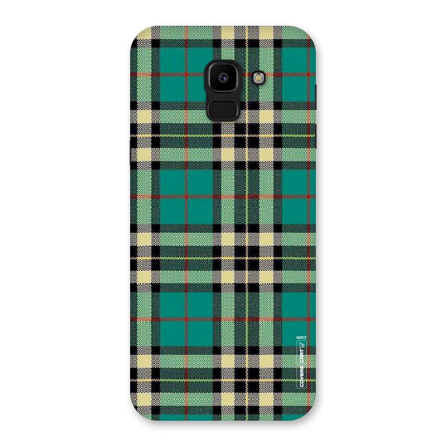 Green Check Back Case for Galaxy J6