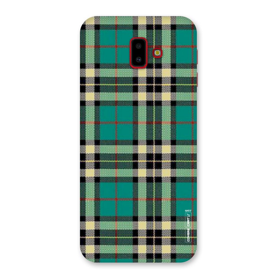 Green Check Back Case for Galaxy J6 Plus
