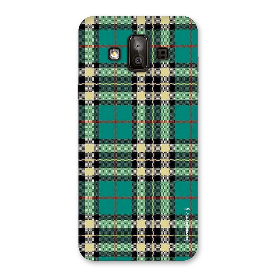 Green Check Back Case for Galaxy J7 Duo