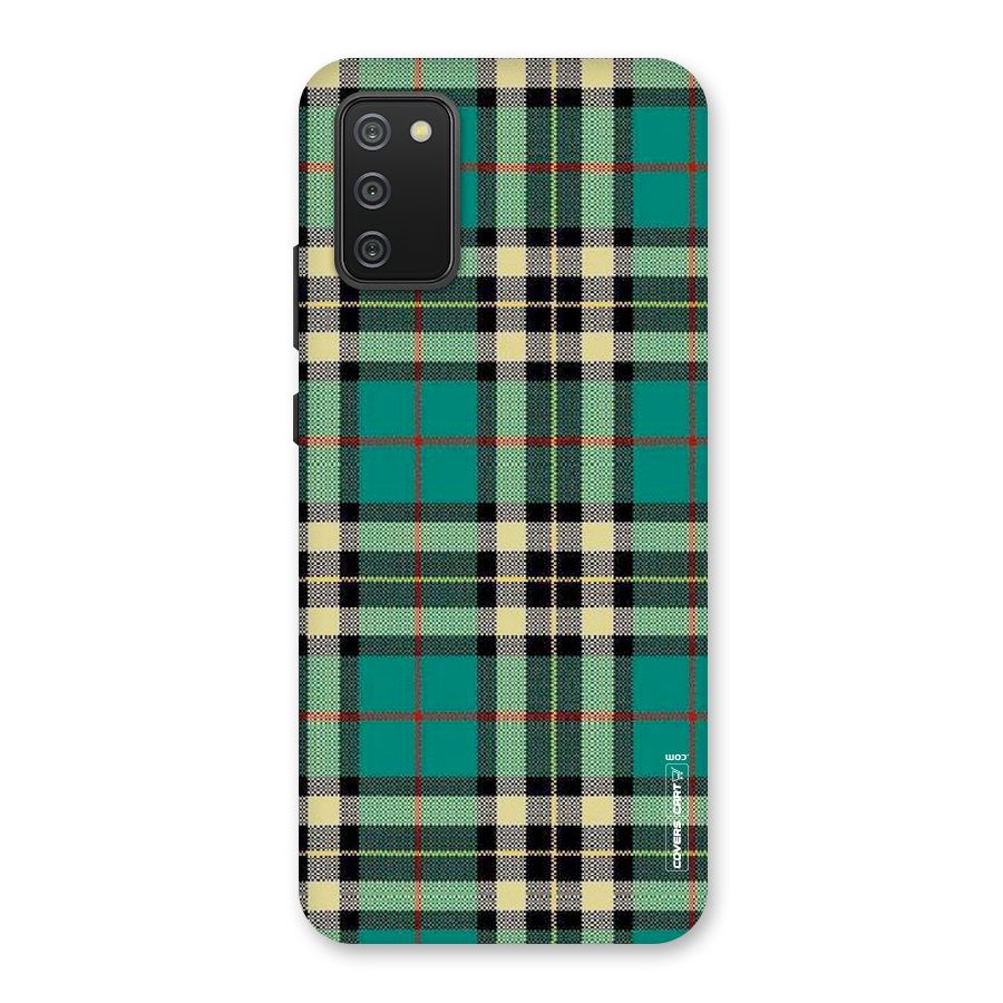 Green Check Back Case for Galaxy M02s