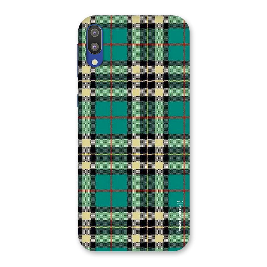 Green Check Back Case for Galaxy M10