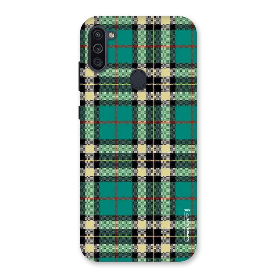 Green Check Back Case for Galaxy M11