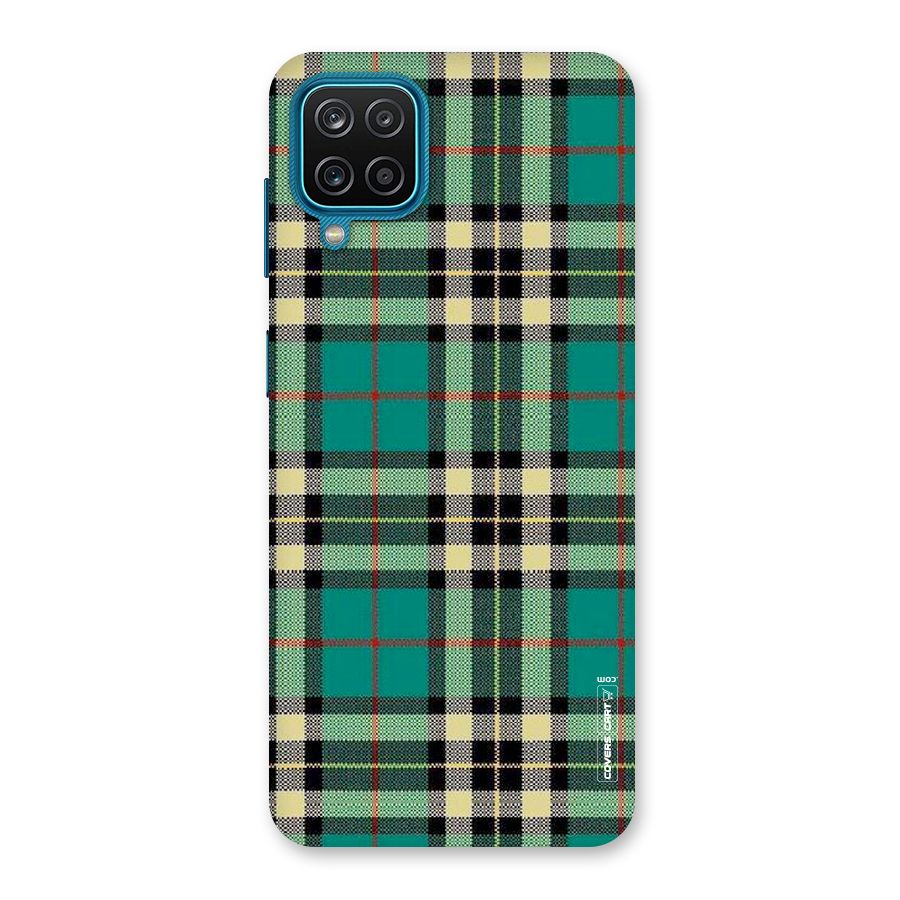 Green Check Back Case for Galaxy M12