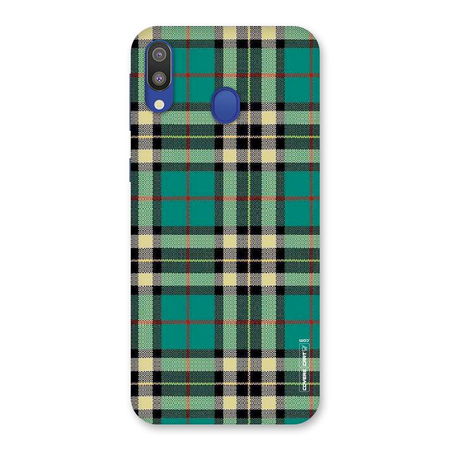 Green Check Back Case for Galaxy M20