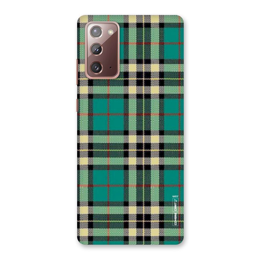 Green Check Back Case for Galaxy Note 20