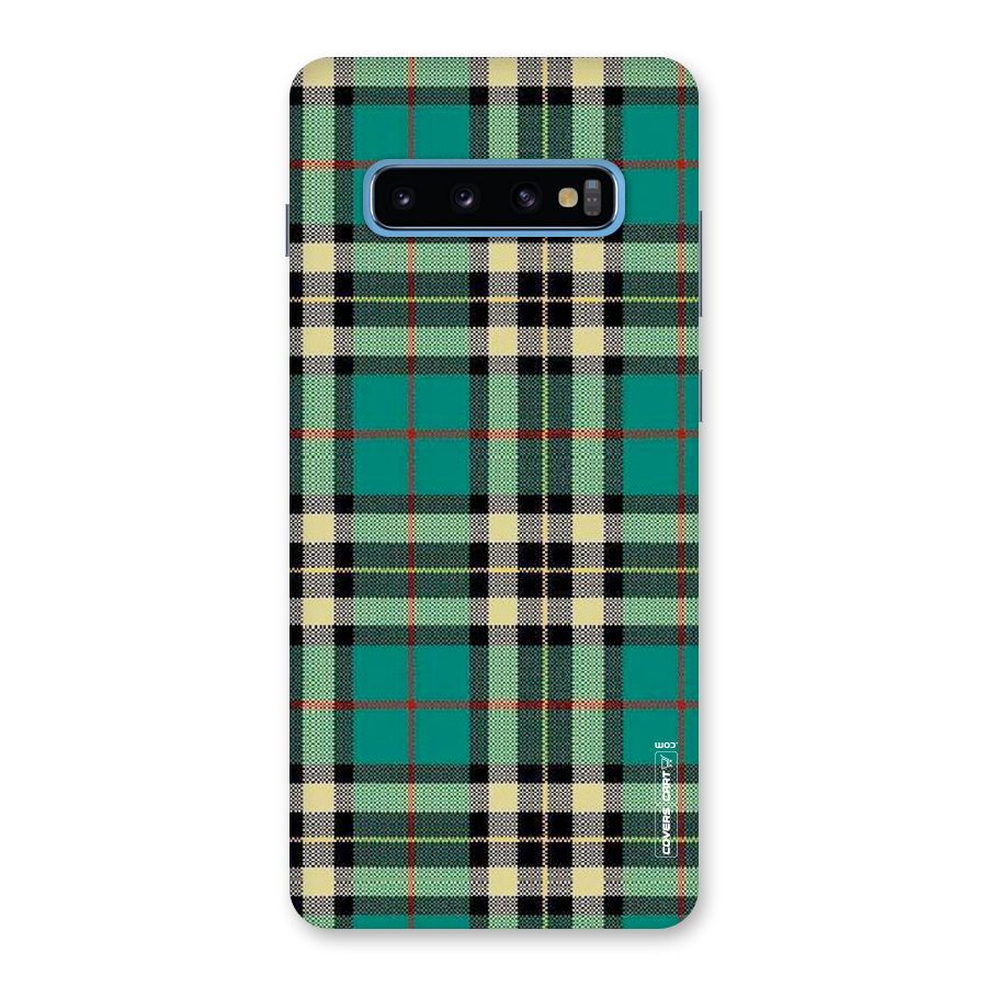 Green Check Back Case for Galaxy S10 Plus