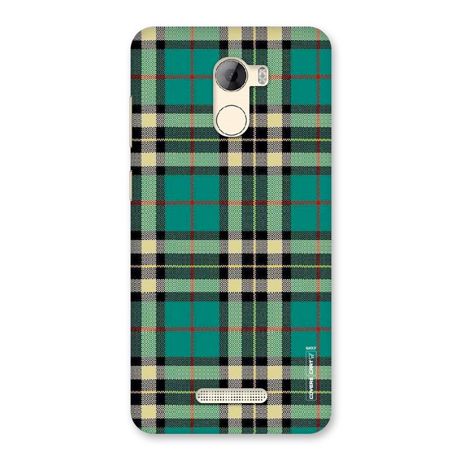 Green Check Back Case for Gionee A1 LIte