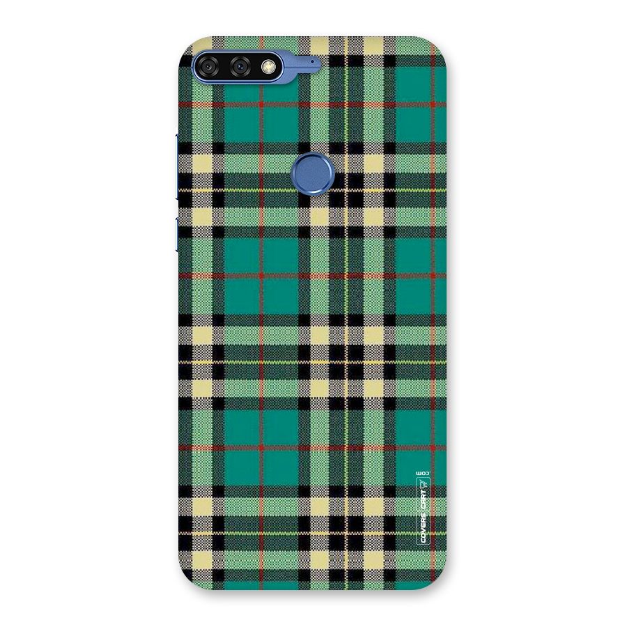 Green Check Back Case for Honor 7C