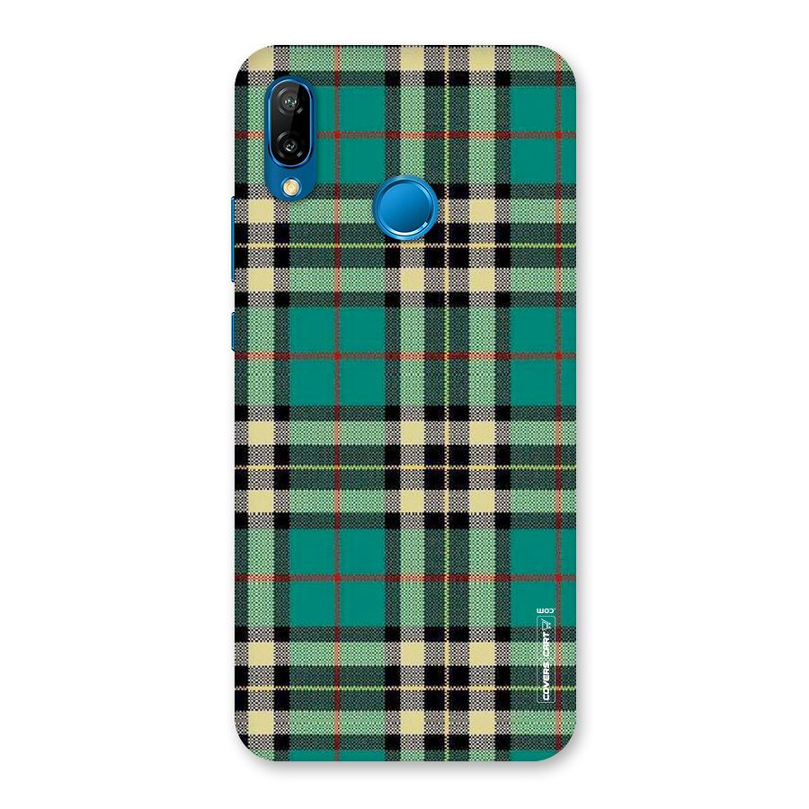Green Check Back Case for Huawei P20 Lite