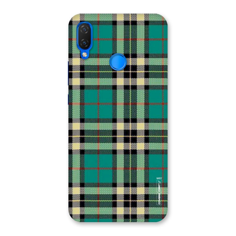 Green Check Back Case for Huawei P Smart+