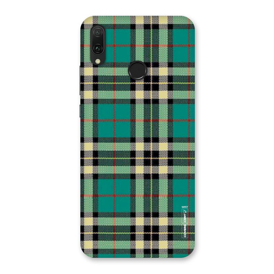 Green Check Back Case for Huawei Y9 (2019)