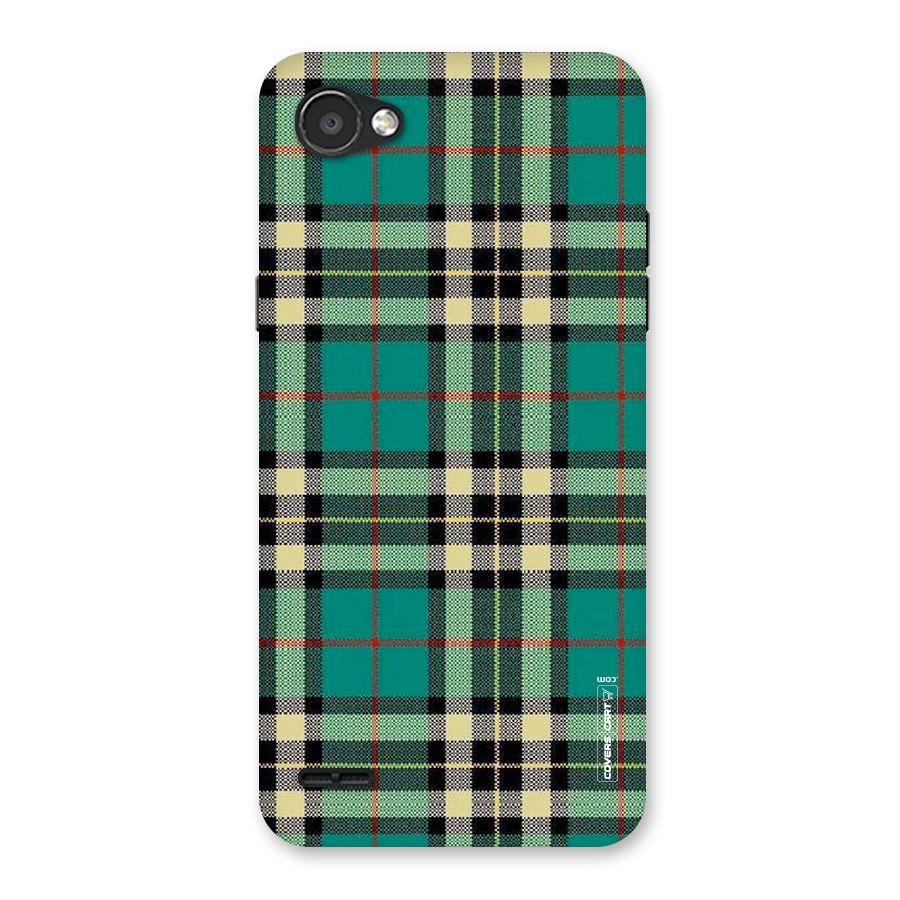 Green Check Back Case for LG Q6