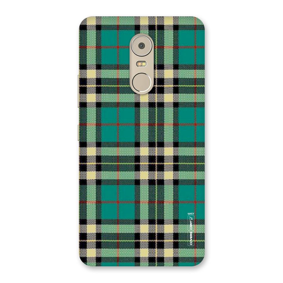 Green Check Back Case for Lenovo K6 Note