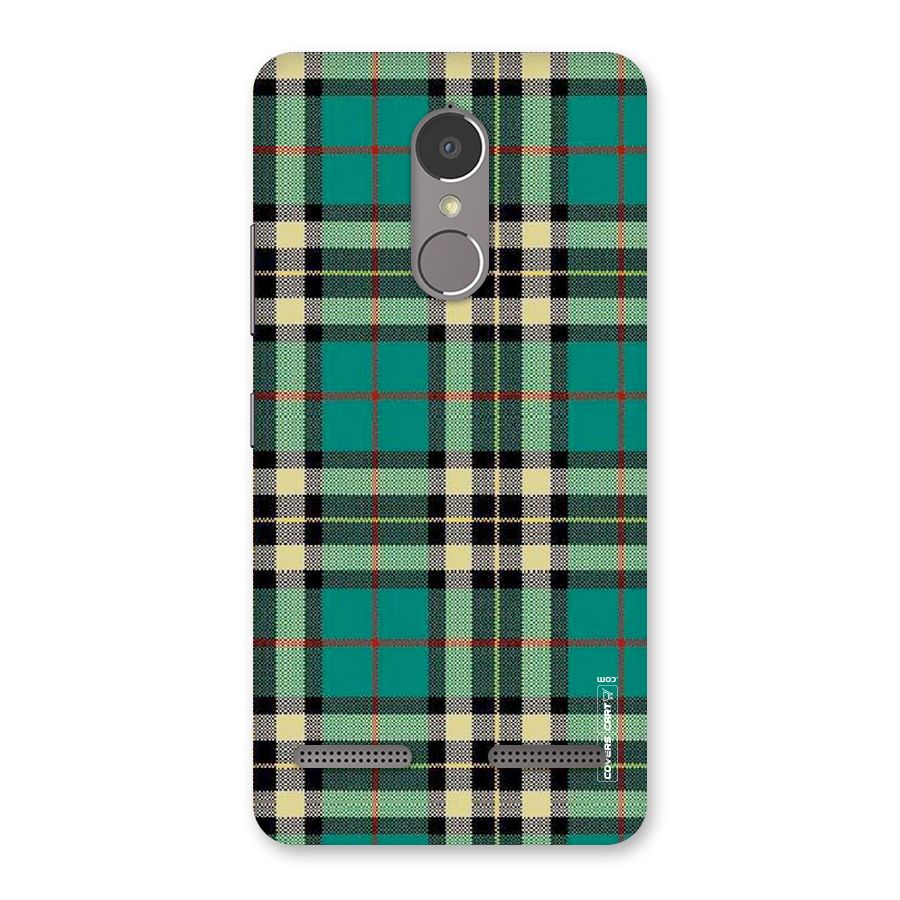 Green Check Back Case for Lenovo K6 Power