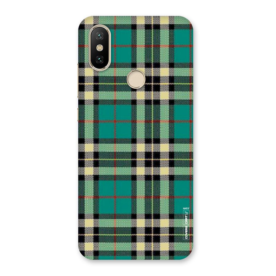 Green Check Back Case for Mi A2