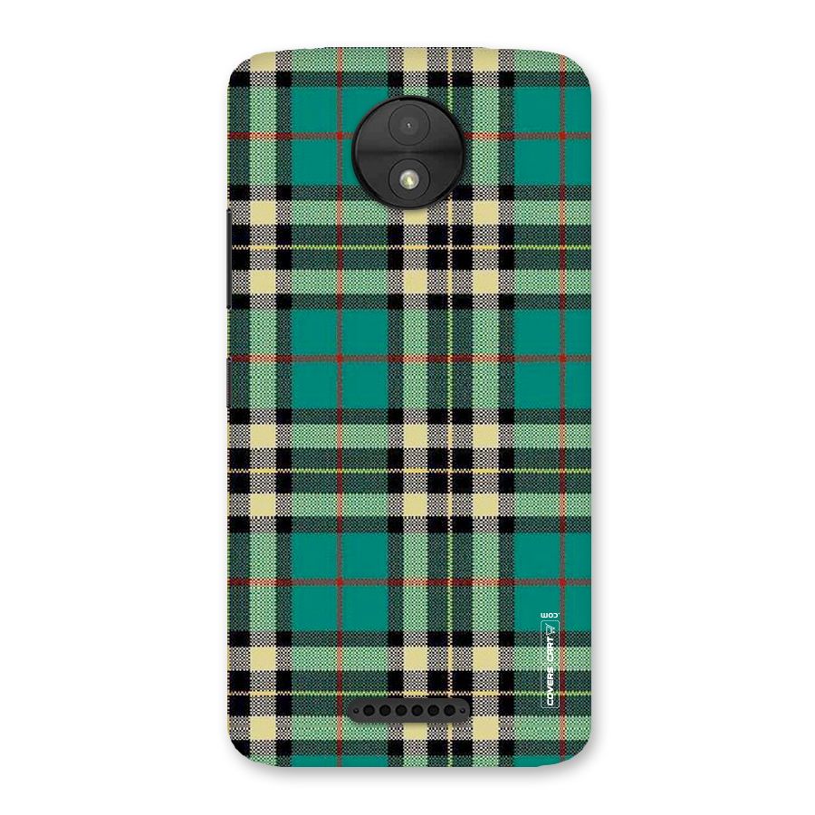 Green Check Back Case for Moto C