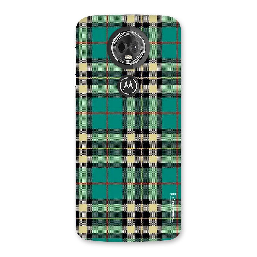 Green Check Back Case for Moto E5 Plus