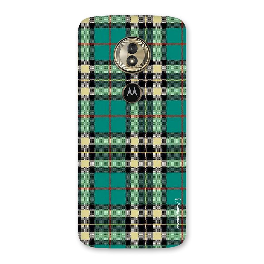 Green Check Back Case for Moto G6 Play