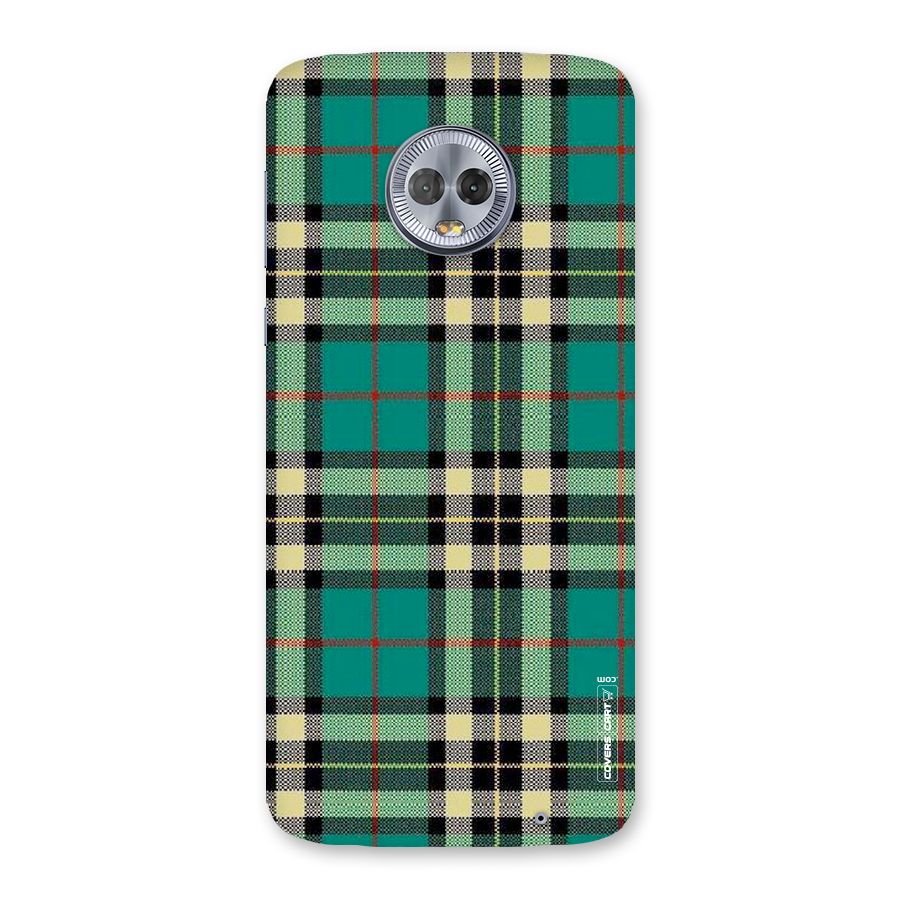 Green Check Back Case for Moto G6 Plus