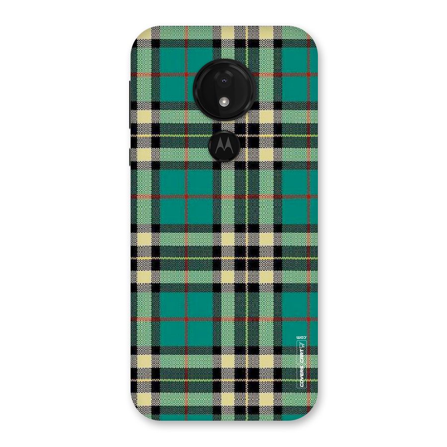 Green Check Back Case for Moto G7 Power