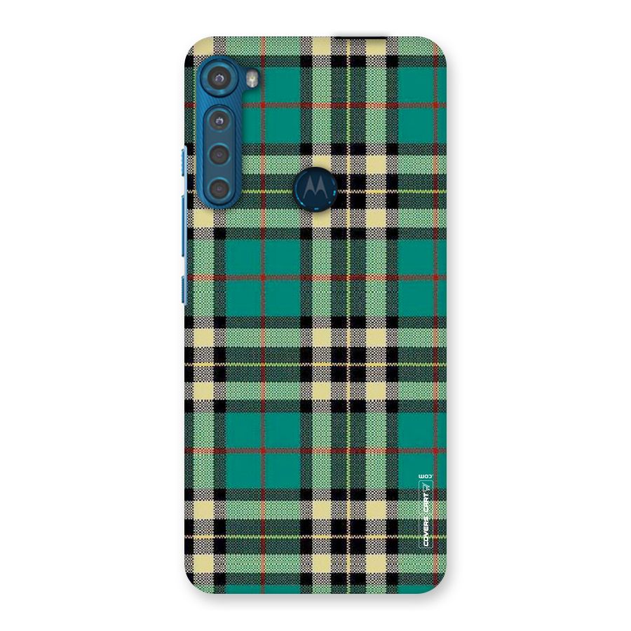 Green Check Back Case for Motorola One Fusion Plus