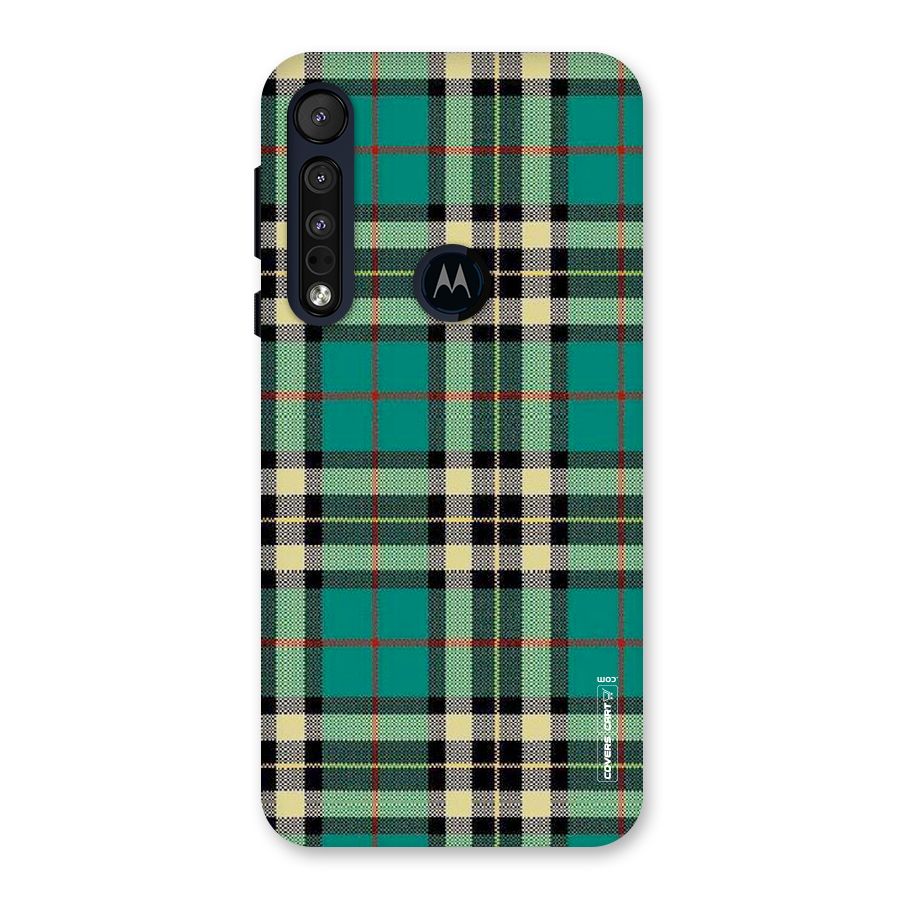 Green Check Back Case for Motorola One Macro