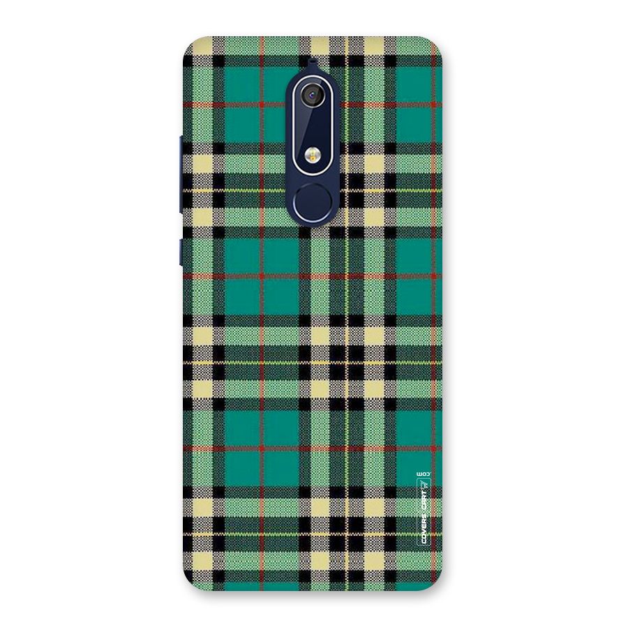 Green Check Back Case for Nokia 5.1