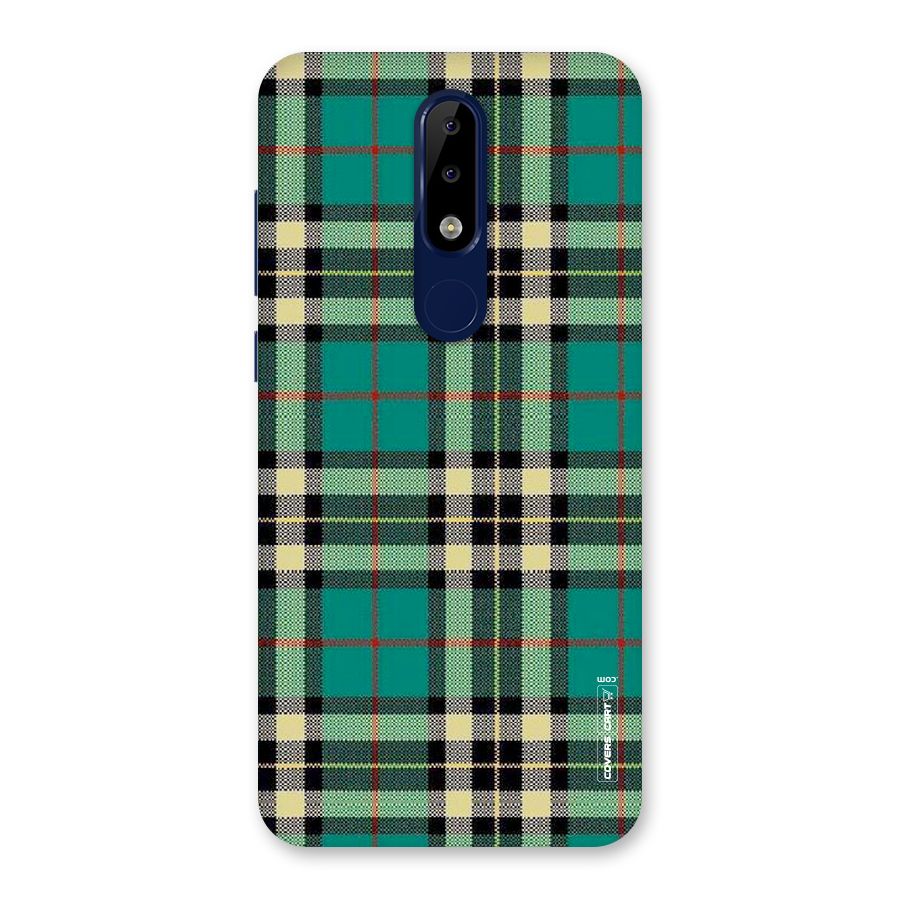 Green Check Back Case for Nokia 5.1 Plus