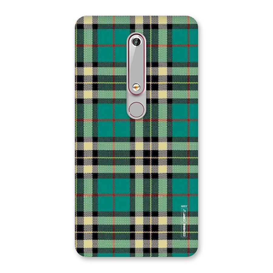 Green Check Back Case for Nokia 6.1