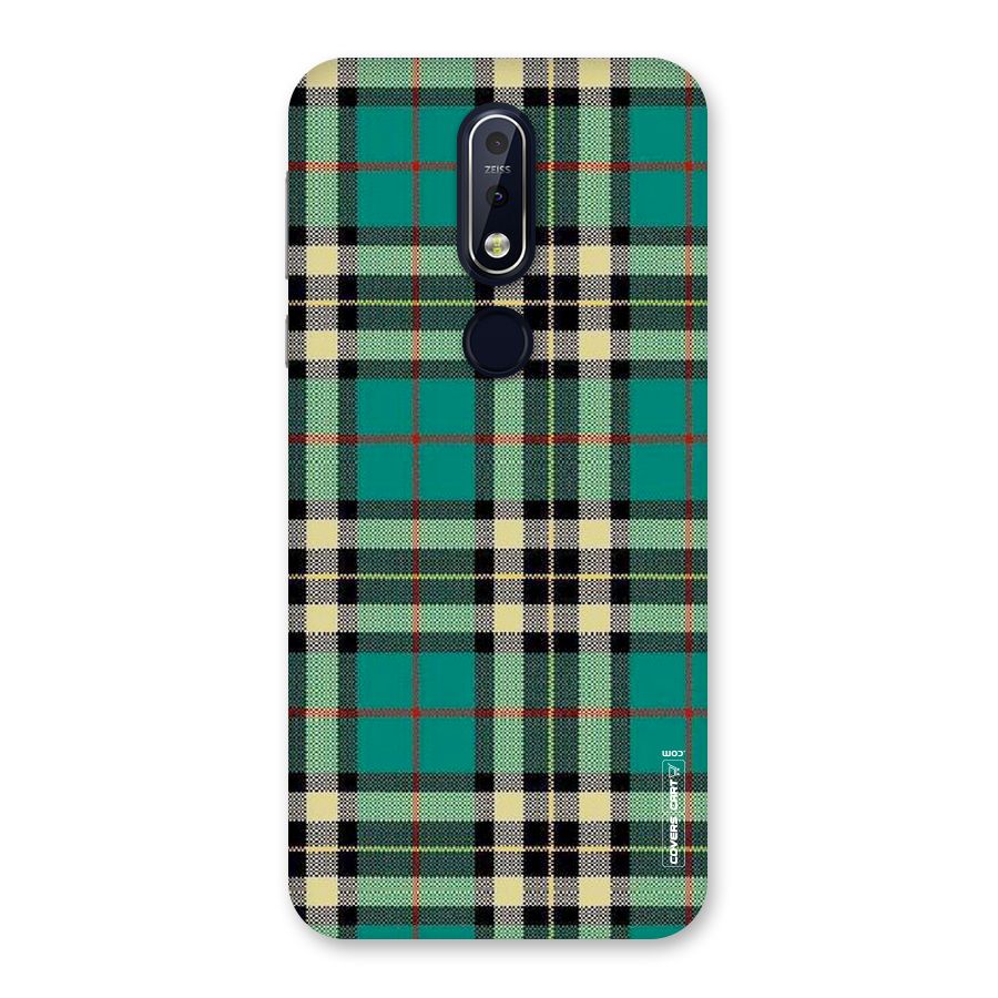 Green Check Back Case for Nokia 7.1